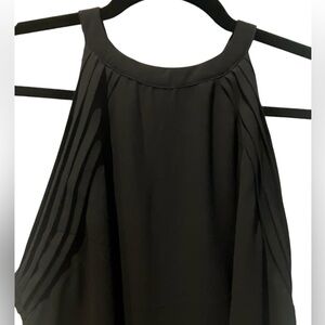 NWT Naked Zebra black halter top.  Size L